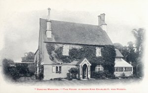 Dům ve vesnici Long Marston, Gloucestershire, kde byl ukryt král Karel II. po svém útěku po porážce jeho armády v bitvě u Worcesteru od English Photographer