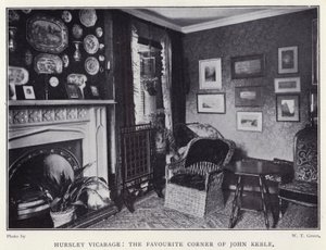 Hursley Vicarage, oblíbený kout John Keble (č/b foto) od English Photographer
