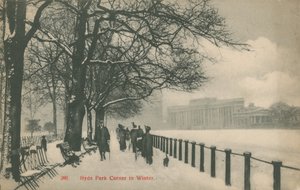 Hyde Park Corner v zimě, Londýn od English Photographer