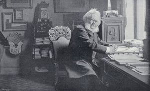 Ibsen ve své pracovně (černobílá fotografie) od English Photographer