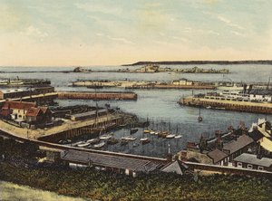 Jersey: The Harbour, St Helier (barevná fotografie) od English Photographer