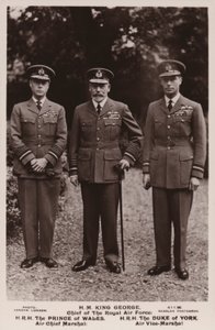 Král Jiří V., princ z Walesu a vévoda z Yorku v uniformě letectva od English Photographer
