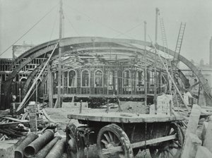 Kings Cross Station: stavební práce probíhají, 1862 od English Photographer