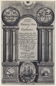 L Roberts, The Merchants Mapp of Commerce, R Mabb 1638 (černobílá fotografie) od English Photographer