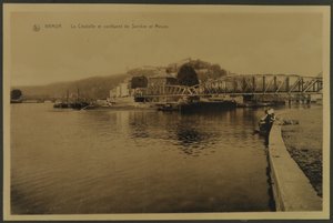 Citadela a soutok Sambre a Meuse, Namur, kolem roku 1914 od English Photographer
