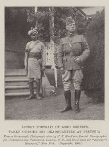 Nejnovější portrét lorda Robertse, pořízený mimo jeho velitelství v Pretorii od English Photographer