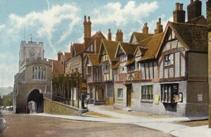 Leycesterská nemocnice a Westgate, Warwick od English Photographer