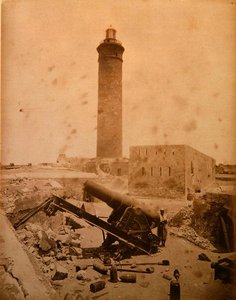 Pevnost majáku po bombardování Alexandrie od English Photographer