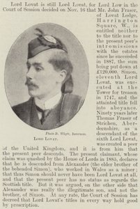 Lord Lovat od English Photographer