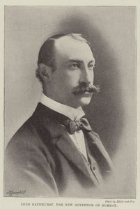 Lord Sandhurst, nový guvernér Bombaje od English Photographer