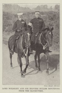 Lord Wolseley a Sir Redvers Buller se vracejí z Manévrů od English Photographer