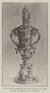 Loving-Cup darovaný markýzem z Bute Corporation of Cardiff od English Photographer