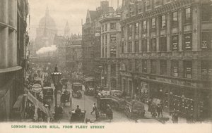 Ludgate Hill z Fleet Street v Londýně od English Photographer