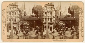 Ludgate Hill, stereoskopický pohled od English Photographer