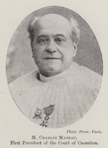 M. Charles Mazeau, první předseda kasačního soudu od English Photographer