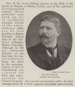 Maitre Labori, právní zástupce Dreyfuse od English Photographer