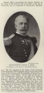 Generálmajor Nelson A Miles, ve velení armády Spojených států od English Photographer