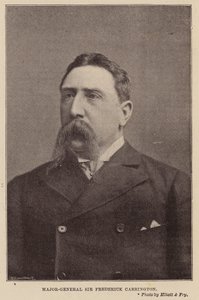 Generálmajor Sir Frederick Carrington (černobílá fotografie) od English Photographer