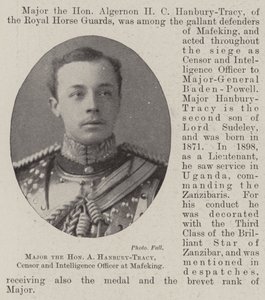 Major ctihodný A Hanbury-Tracy, cenzor a zpravodajský důstojník v Mafekingu od English Photographer