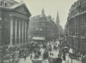 Mappin a Webb, Cheapside, z Mansion House při pohledu na západ, City of London, 1895 od English Photographer