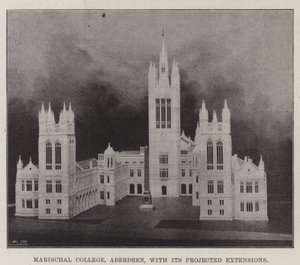Marischal College, Aberdeen, s jeho Projected Extensions od English Photographer