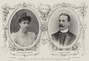 Sňatek hraběte z Crewe a lady Margaret Primrose od English Photographer