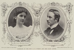 Sňatek ctihodného G. N. Curzona a slečny Mary Leiterové od English Photographer