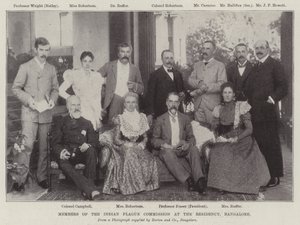 Členové indické morové komise v rezidenci v Bangalore od English Photographer