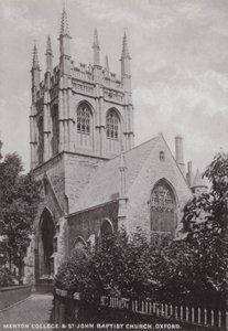 Merton College a St John Baptist Church, Oxford od English Photographer