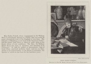 Slečna Baden-Powellová, zasnoubená se sirem W. Berrym, předsedou parlamentu v Kapsku od English Photographer
