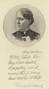 Slečna Frances E Willard od English Photographer