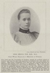 Slečna Selina Fox, MB, BS, první žena absolventka medicíny v Durhamu od English Photographer