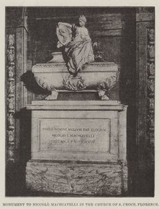Památník Niccolo Machiavelli v kostele S Croce, Florencie od English Photographer