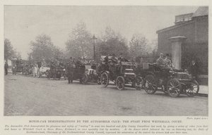 Ukázky motorových vozů v Autoklubu, start z Whitehall Court od English Photographer