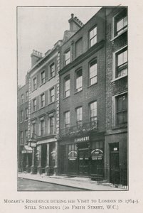 Mozartova rezidence na Frith Street 20, Soho od English Photographer
