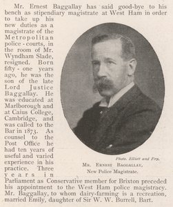 Pan Ernest Baggallay, nový policejní soudce od English Photographer