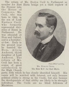 Pan Evelyn Cecil, nový poslanec za East Herts od English Photographer
