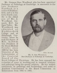 Pan G Sims Woodhead, nový profesor patologie v Cambridge