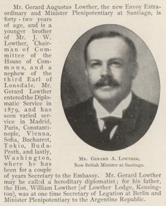 Pan Gerard A Lowther, nový britský ministr v Santiagu od English Photographer