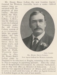 Pan Henry Bruce Lefroy, nový generální agent pro západní Austrálii od English Photographer
