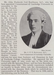 Pan J F P Rawlinson, QC, nový komisař Cambridgeské univerzity od English Photographer
