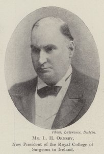 Pan L H Ormsby, nový prezident Royal College of Surgeons v Irsku od English Photographer