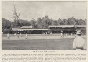 Mr R S Lucass Team vs Barbados, kriket od English Photographer