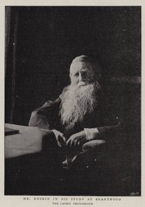 Pan Ruskin ve své studii v Brantwoodu od English Photographer