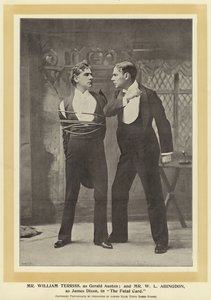 pan William Terriss jako Gerald Austen; a pan W L Abingdon jako James Dixon ve Fatal Card
