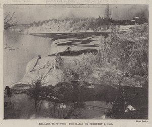 Niagara v zimě, vodopády 7. února 1901 od English Photographer