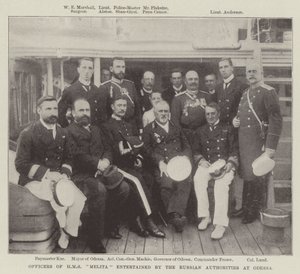 Důstojníci HMS Melita bavili ruské úřady v Oděse od English Photographer