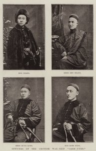 Důstojníci čínské válečné lodi Chen-Yuen od English Photographer
