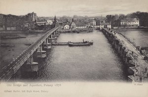 Starý most a akvadukt, Putney, 1878 od English Photographer