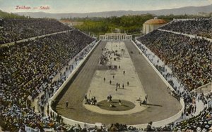 Olympijský stadion, Atény, Řecko (barevné foto) od English Photographer